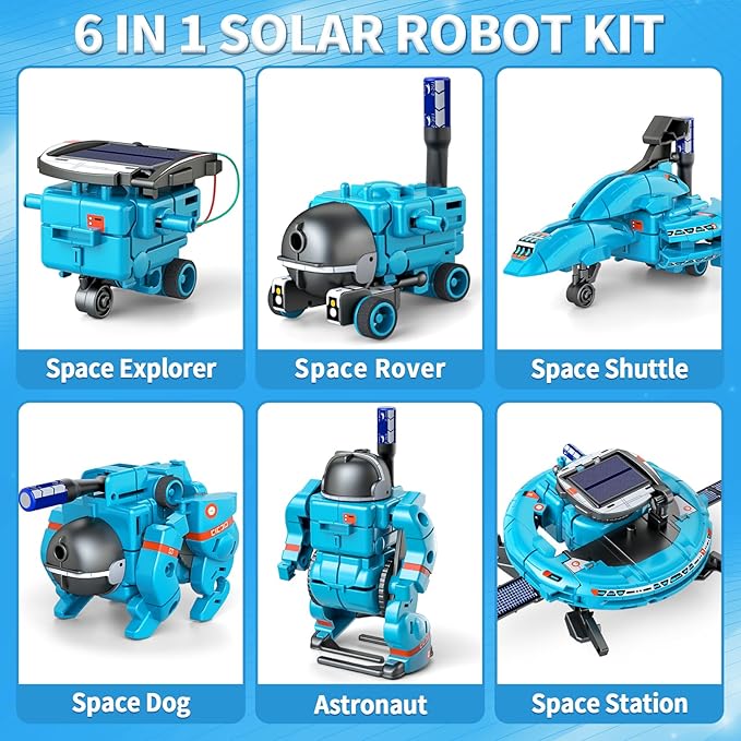 “6-in-1 Solar Robot Toys – Educational STEM Learning Kit for Kids”
