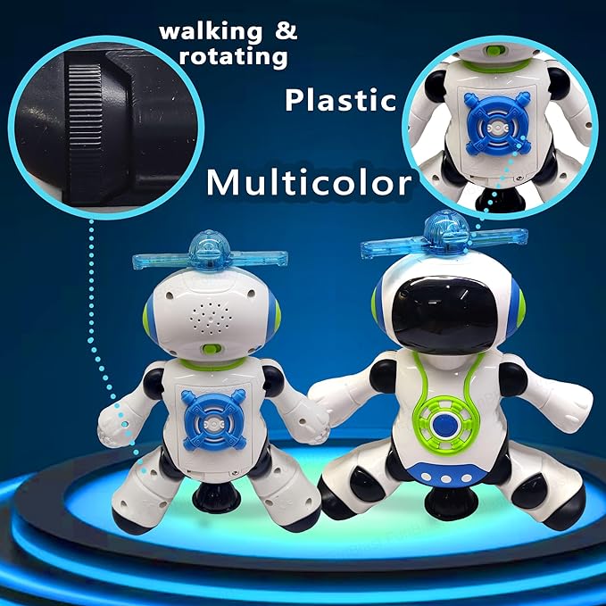 FunBlast Dancing Robot – LED Music Robot Toy for Boys & Girls